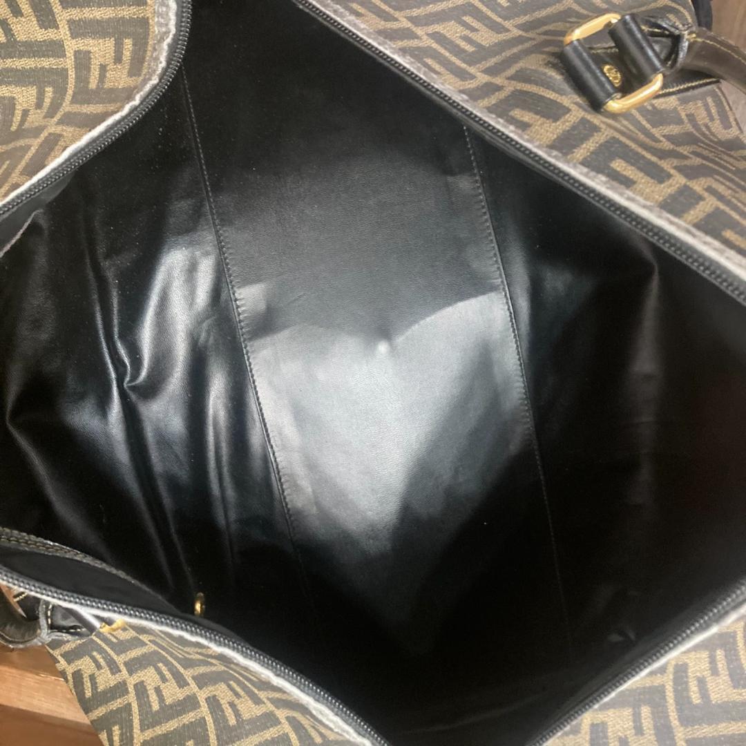 ▼FENDI フェンディ　ズッカ　ボストンバッグ　ヴィンテージ