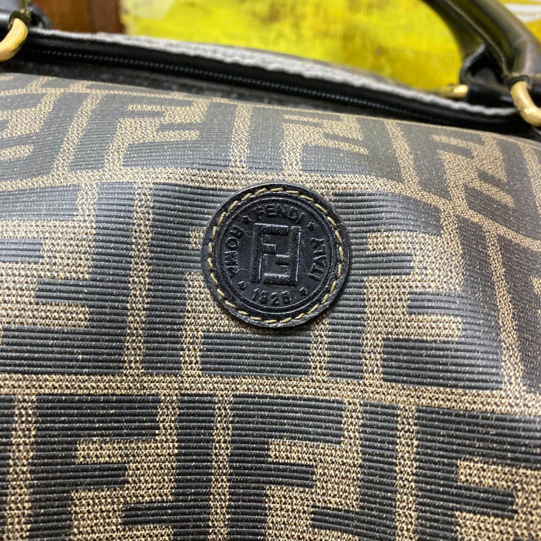 ▼FENDI フェンディ　ズッカ　ボストンバッグ　ヴィンテージ