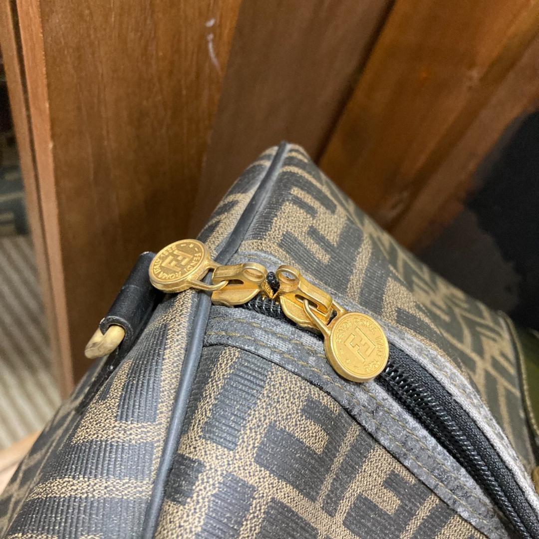 ▼FENDI フェンディ　ズッカ　ボストンバッグ　ヴィンテージ