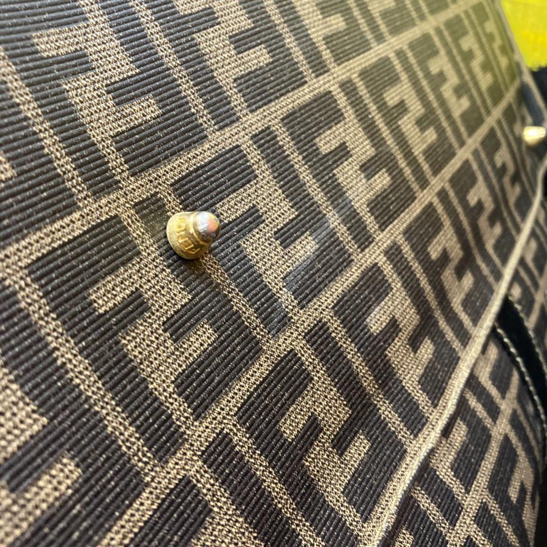 ▼FENDI フェンディ　ズッカ　ボストンバッグ　ヴィンテージ