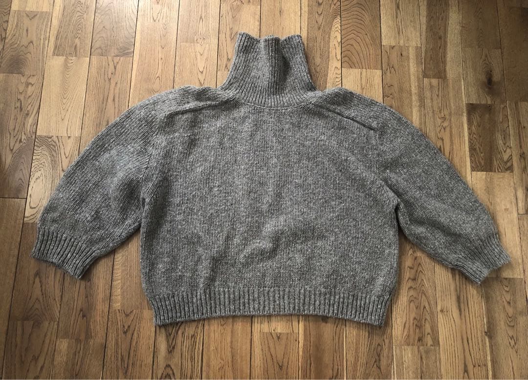 babaa ピュアウールタートルネックニット/セーター　スペイン製　Free