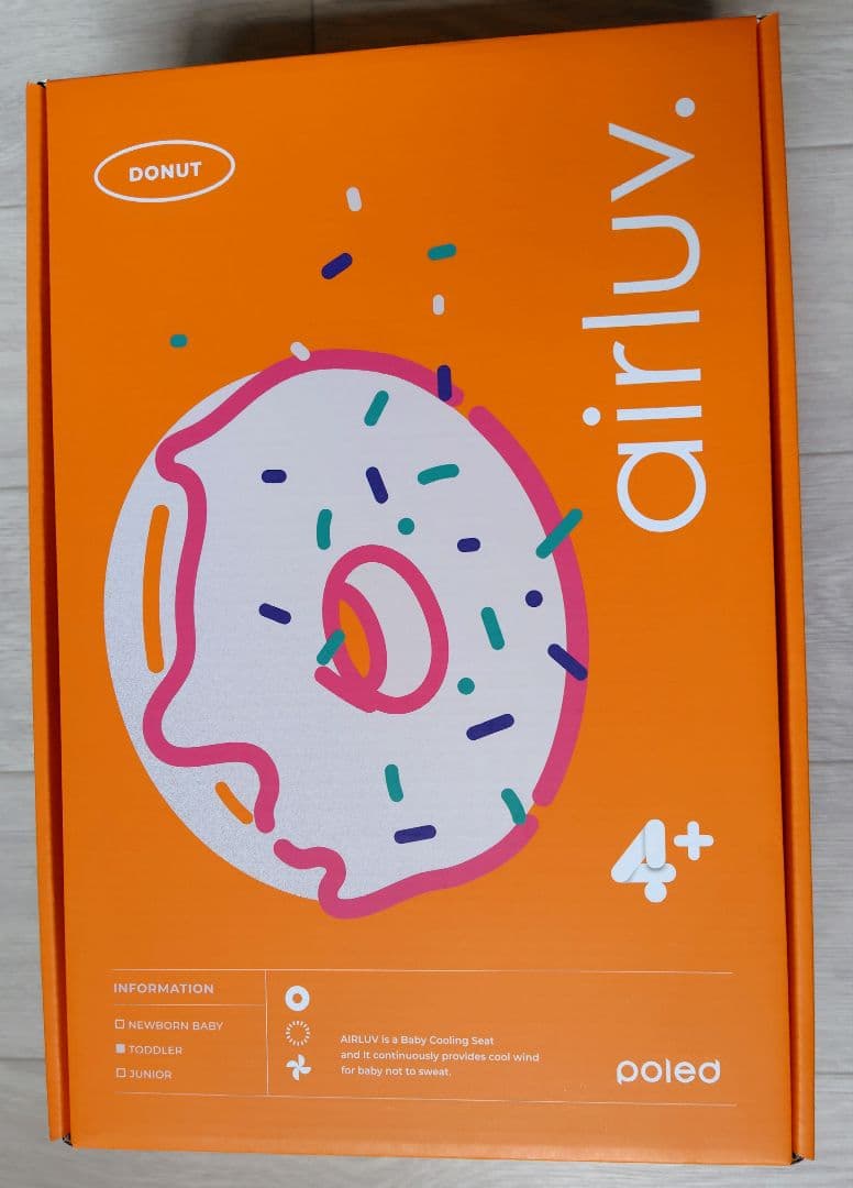 【もなか】エアラブ4プラス ドーナツ カスタード バッテリー、保冷剤付