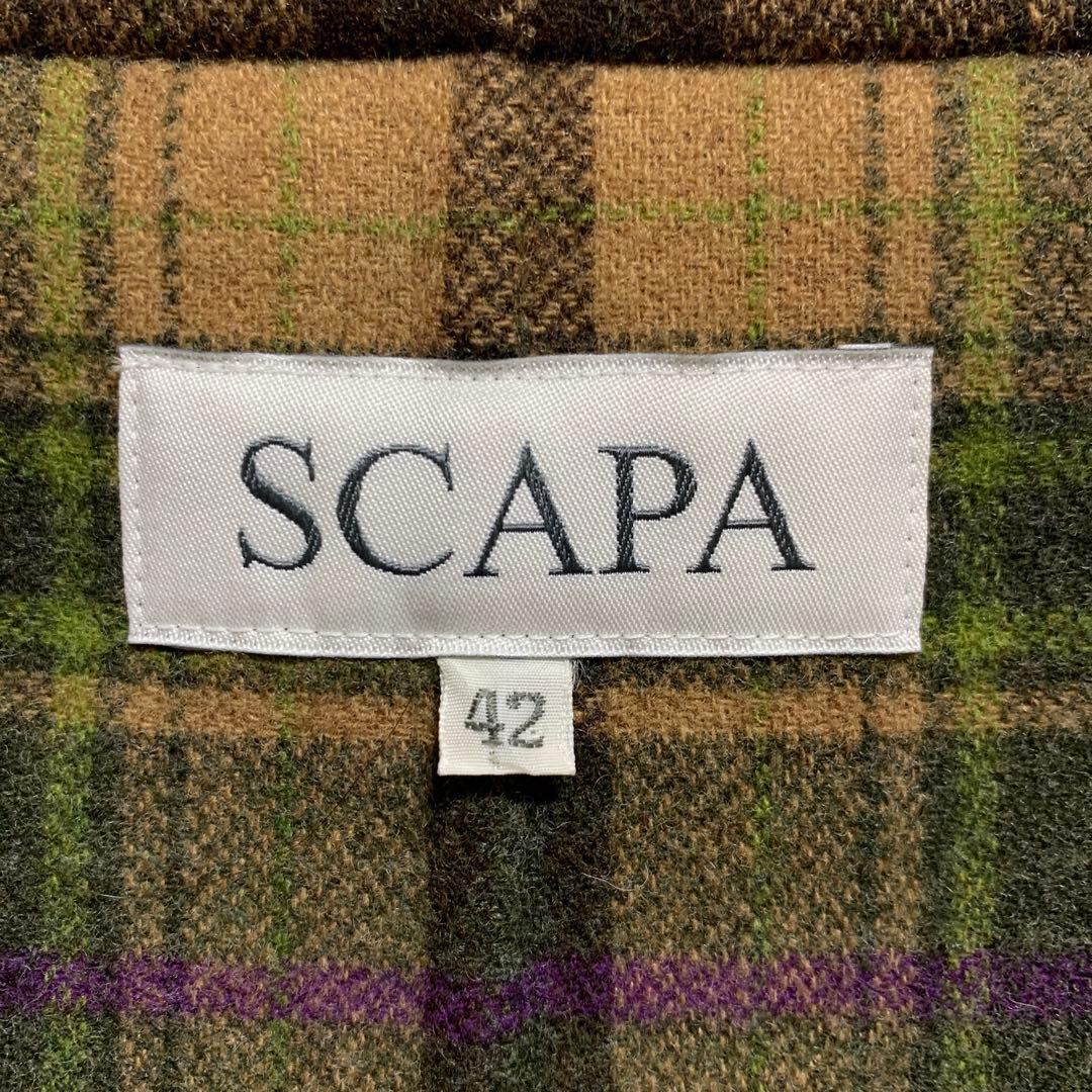 【SCAPA】LODEN-STEINER　ウール　ミンクファー　ダッフルコート