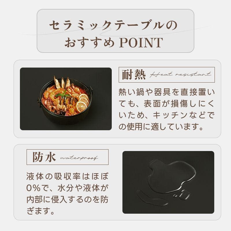 ダイニングテーブル 2人 大理石 丸 80cm カフェテーブル 天然木 北欧風