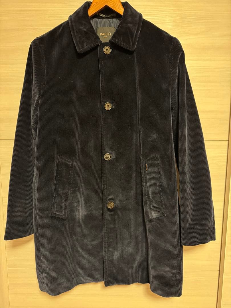 PALTO ネイビー コーデュロイ チェスターコート48サイズ