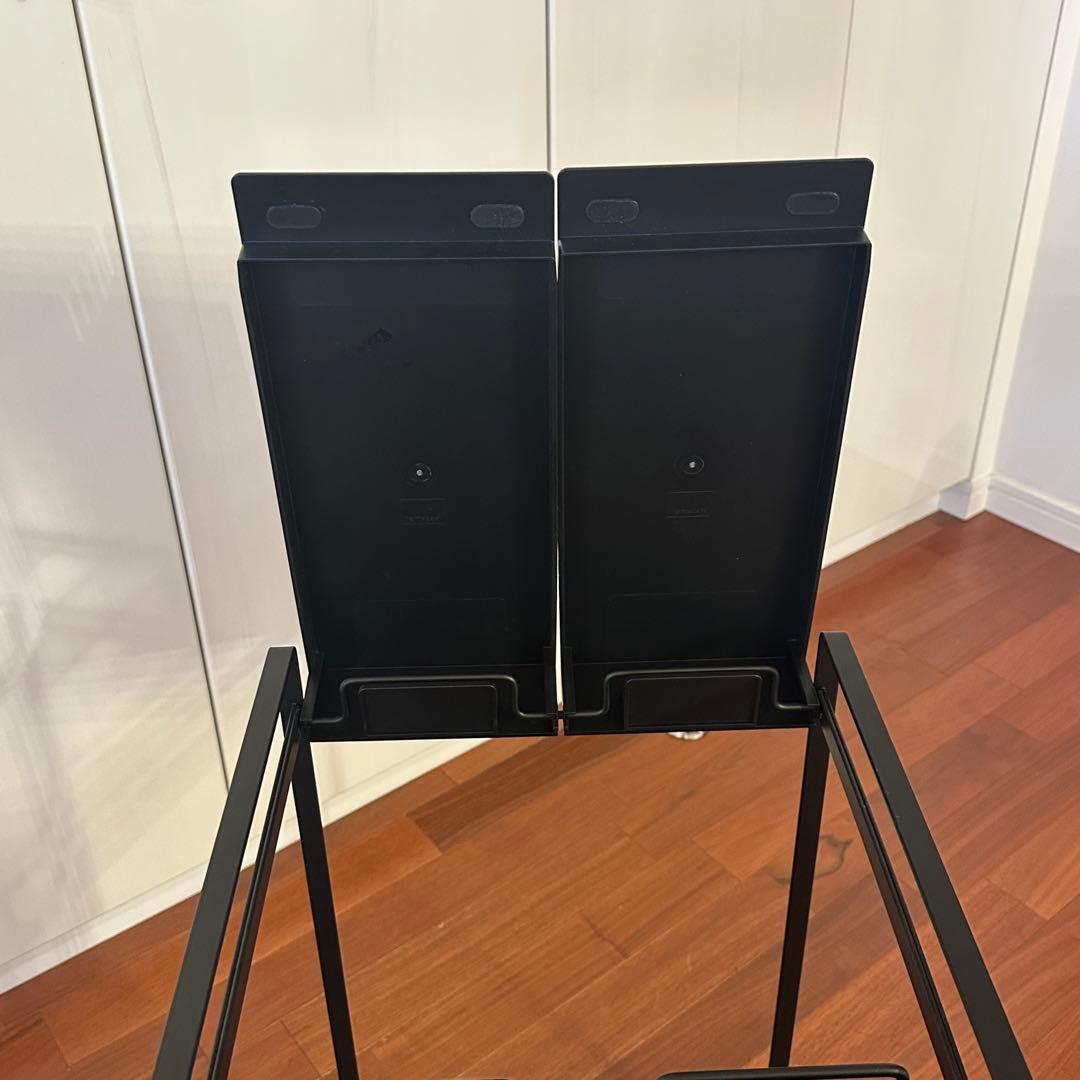 山崎実業　tower タワー　ダストワゴン　ふた付き　ブラック　目隠し　ゴミ箱