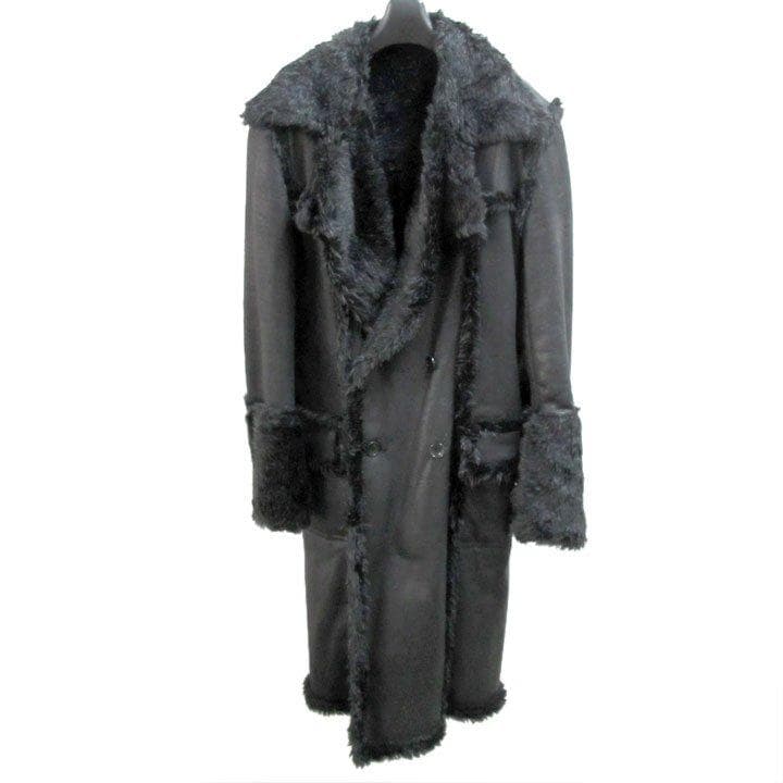 5351プールオム丸屋秀幸コレクション物フェイクファームートンロングコート劇レア