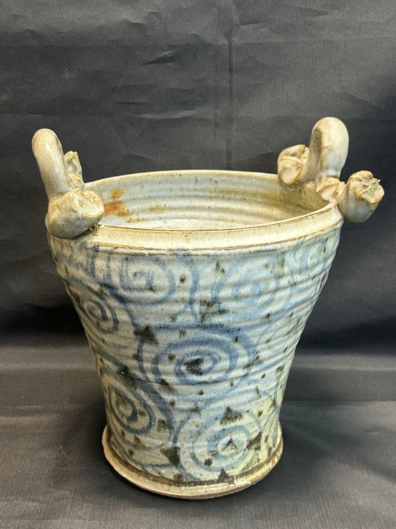 稀少 ロイ マーティン 壷 バケツ 陶器 花器 置物 A