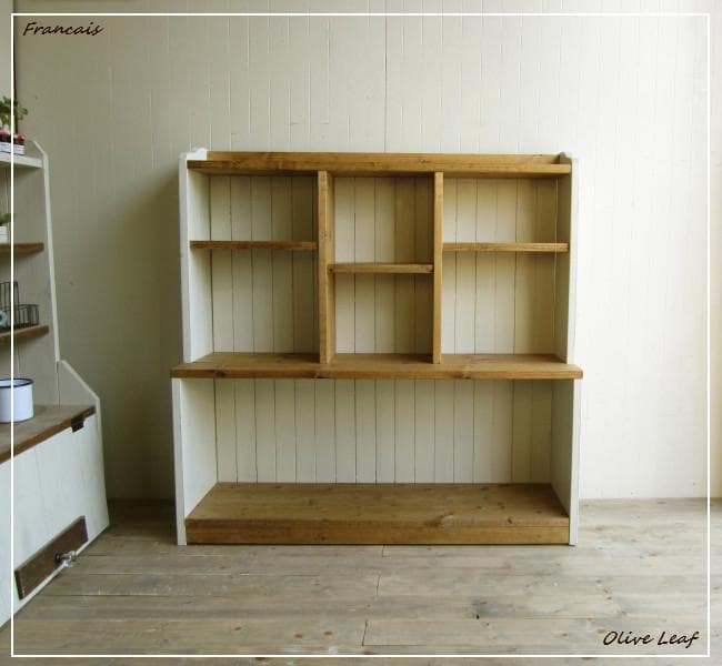 サイズ、デザインオーダー可！●デザインラックW78●シャビーホワイト●受注製作