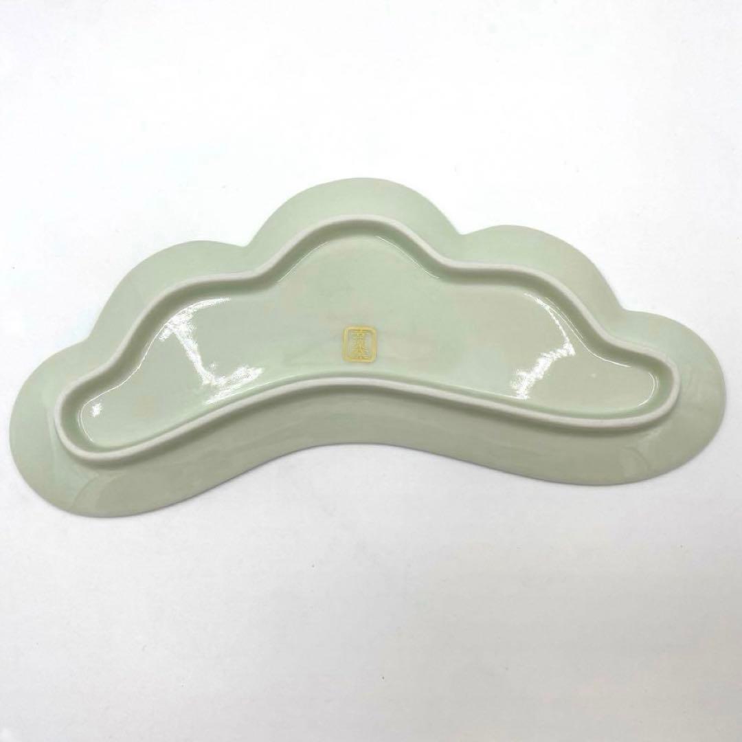 【新品】【大人気】有田焼幸楽窯　錦銀松葉形前菜皿3枚セット　縁起物