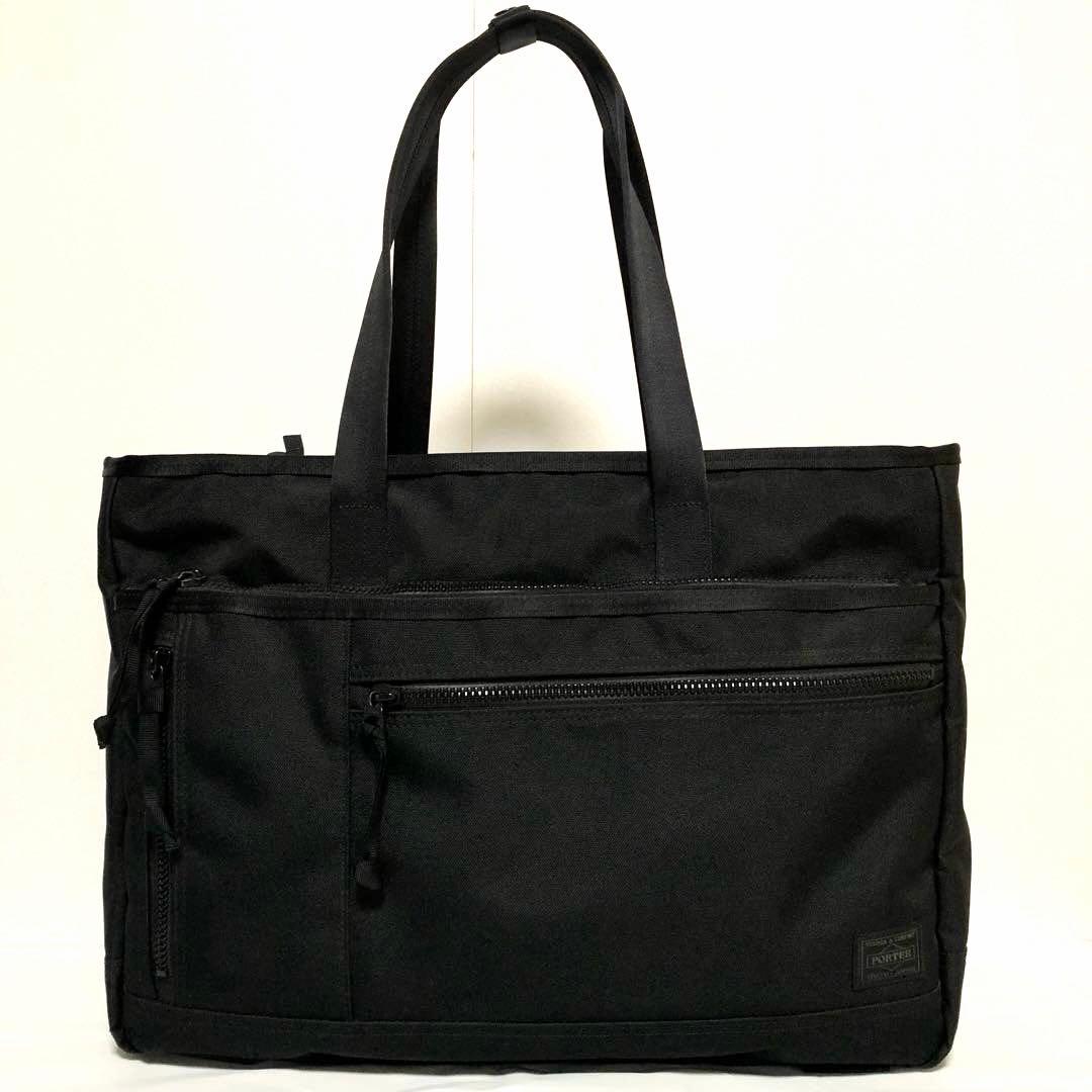 未使用級✨ポーター インタラクティブ トートバッグ A4可大容量 黒 吉田カバン