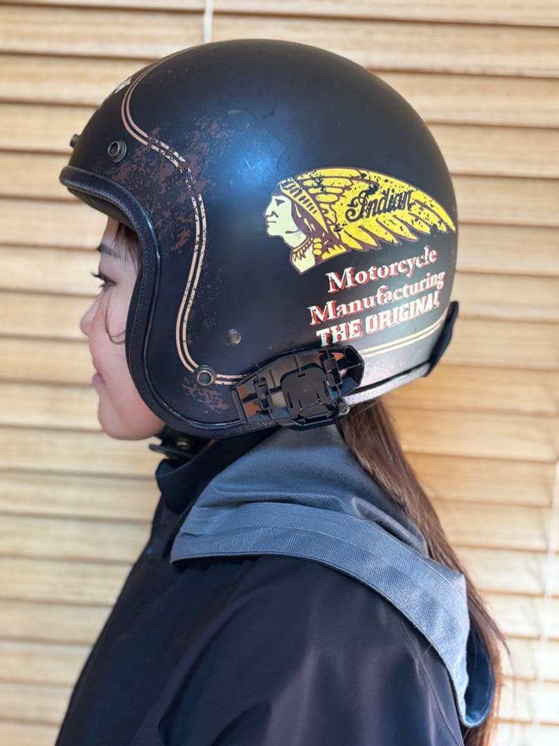 インディアン ジェットヘルメット マットブラック