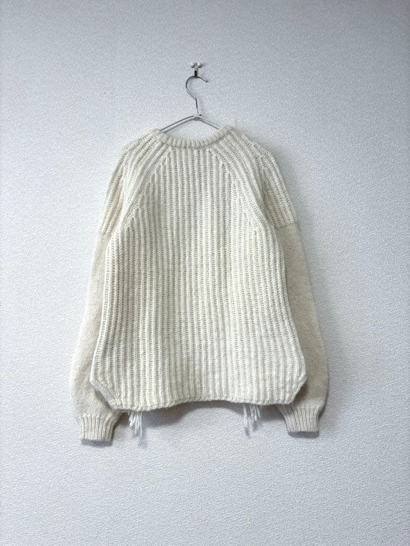 ドゥロワー　フリンジニット　ホワイト　1