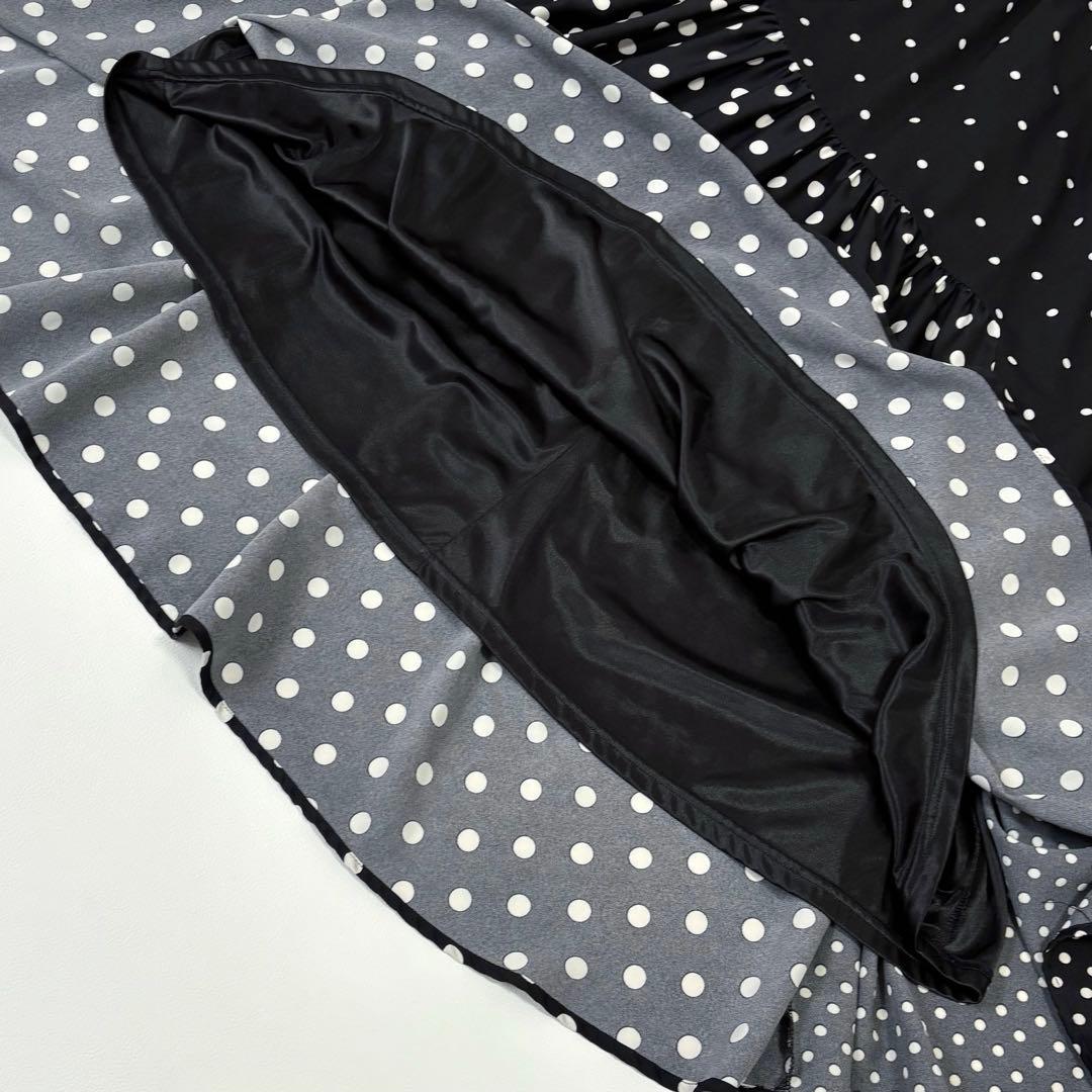 BEARDSLEY ビアズリー ドットパッチワークロングスカート