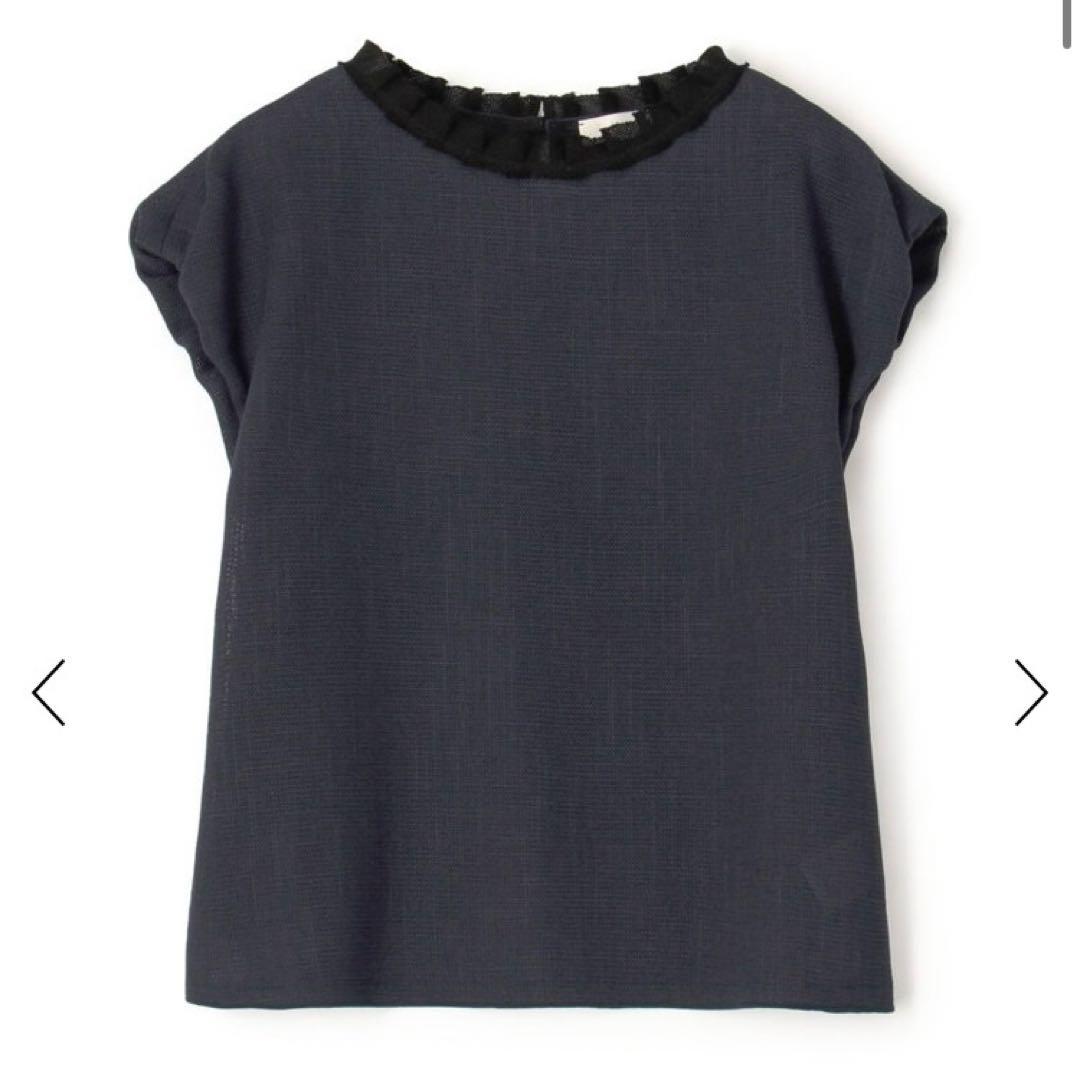 タイムセール！ポリエステルレーヨンカラミ フレンチスリーブブラウス