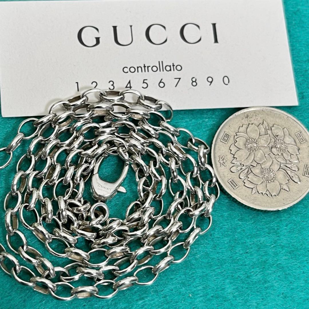 美品‼️GUCCI 3.2ミリ　シルバー925 チェーンネックレス