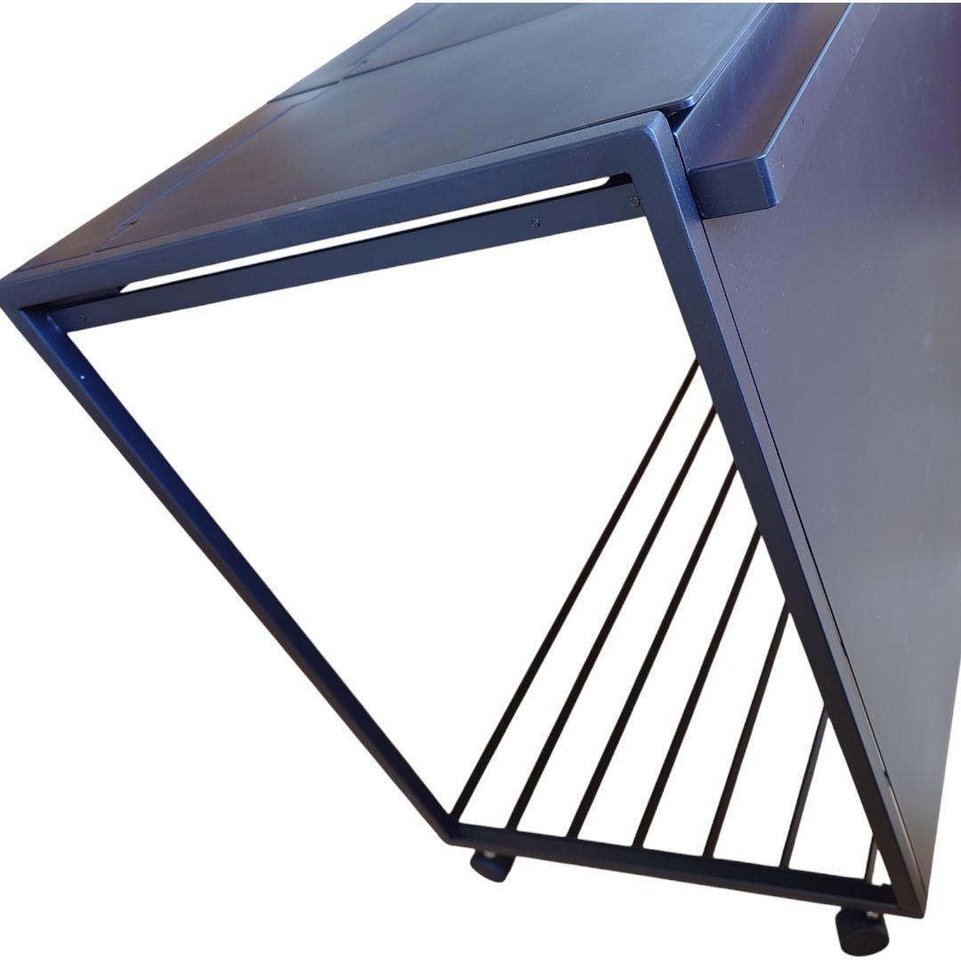 ダストワゴン 45L 3分別 ブラック(蓋付き)