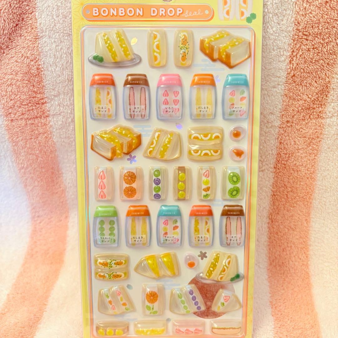 和柄シリーズ BONBON DROP ボンボンドロップシール 6枚セット