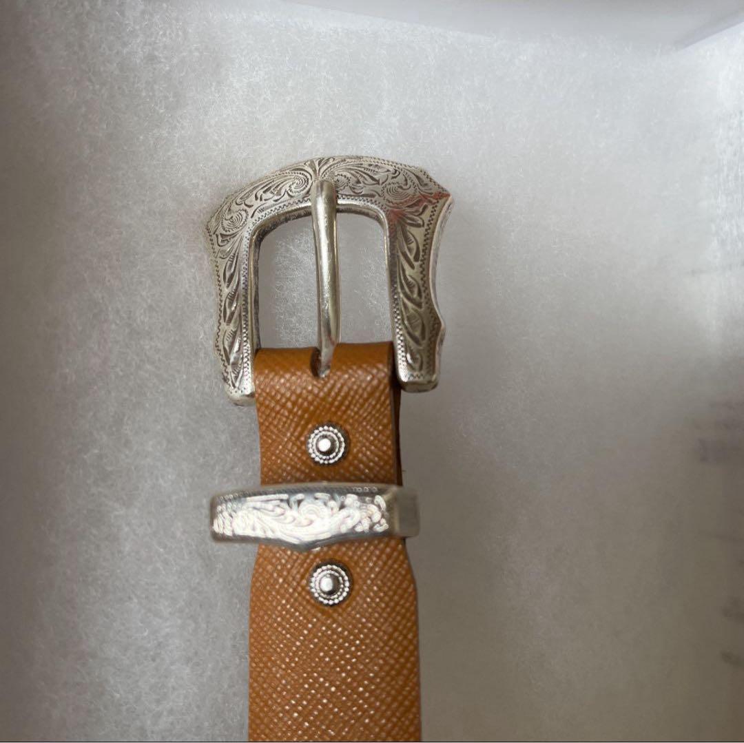 確実正規品　TOGA VIRILIS トーガ ビリリース　レザーベルト　ブラウン