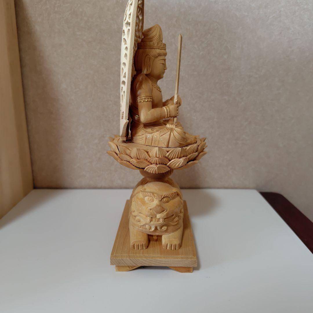 文殊菩薩　葉氏彫刻金泥使用