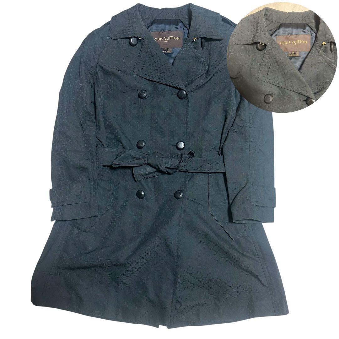 ✨極美品✨ ルイヴィトン トレンチコート モノグラム LV ブラック ベルト付