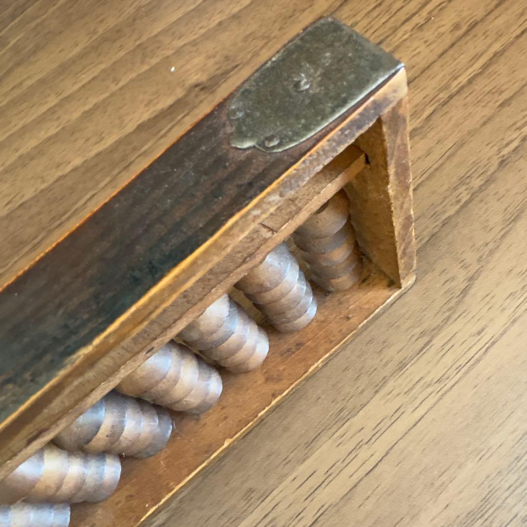 五つ玉　そろばん　木製算盤 36cm ヴィンテージ　アンティーク　骨董品