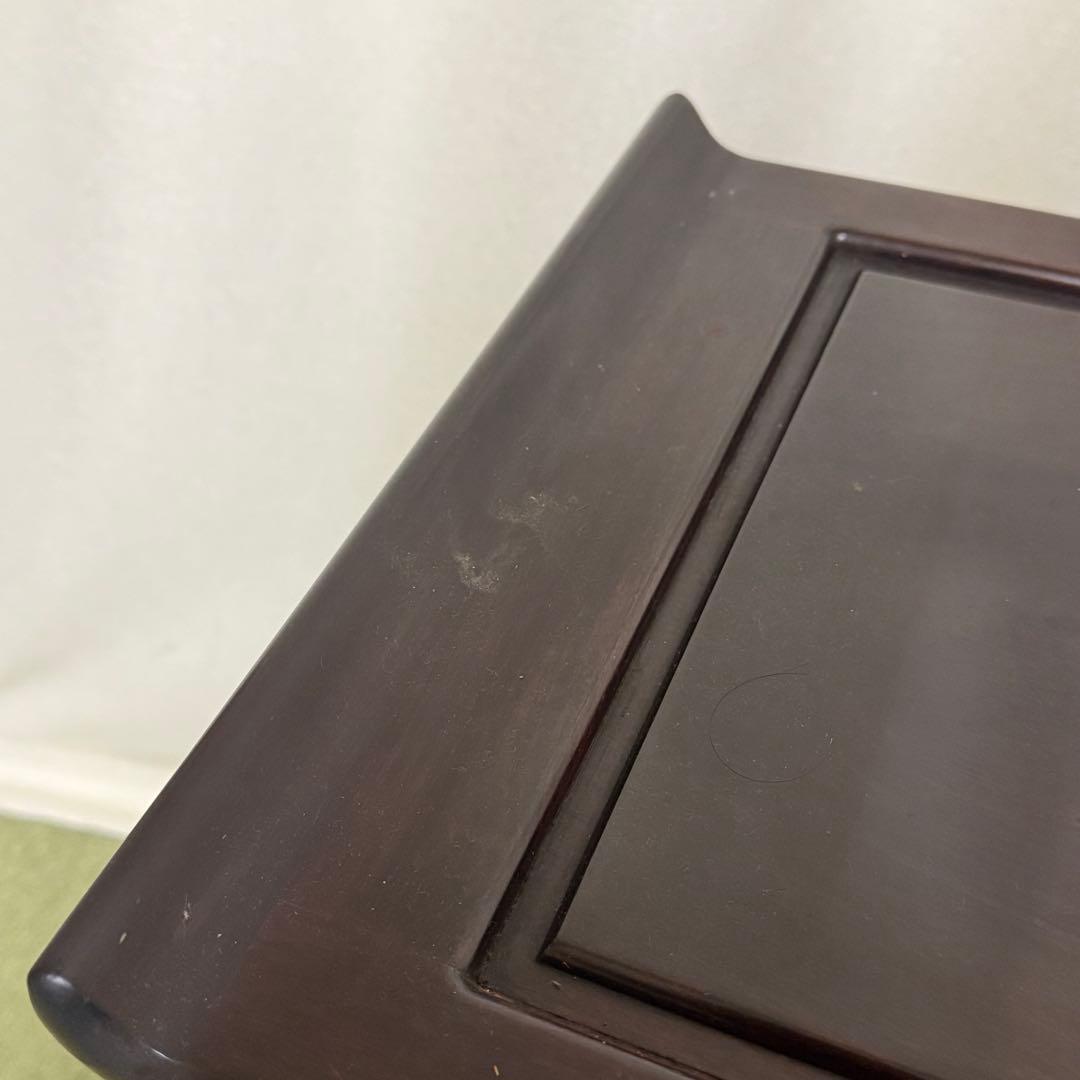 昭和 レトロ 唐木 茶棚 違い棚 茶箪笥 タンス 紫檀 銘木 高級家具 和室