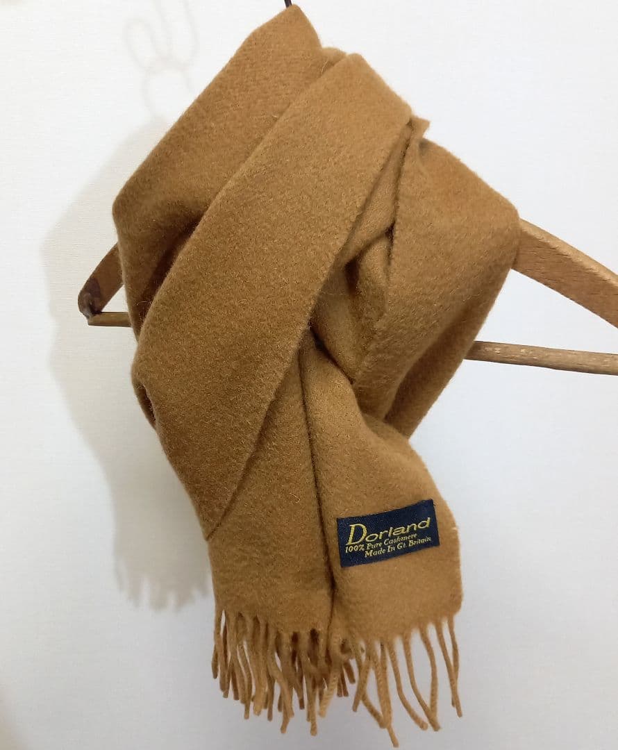 80s 90s イギリス製 Dorland カシミヤ100% カシミヤマフラー