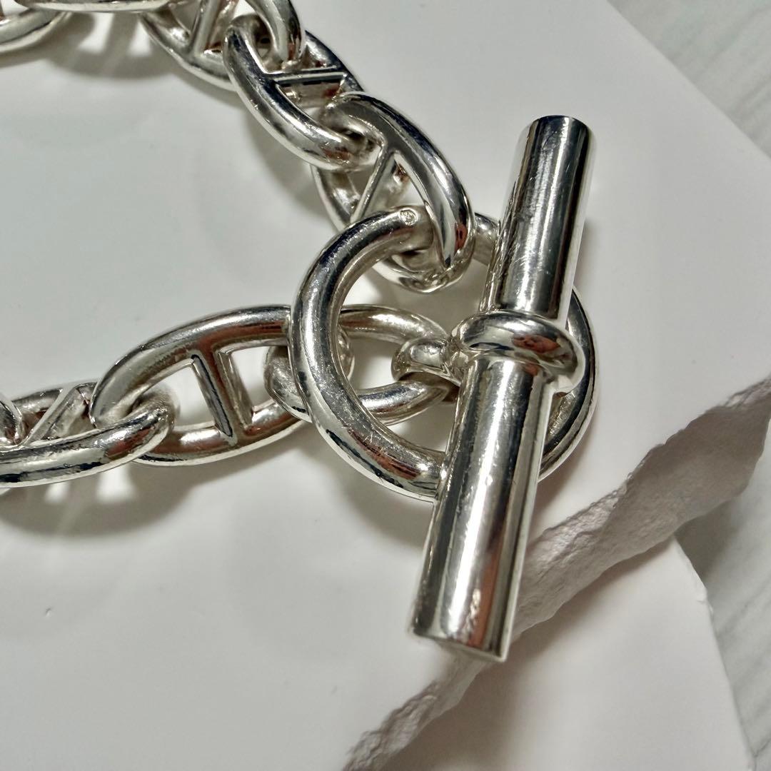HERMES エルメス シェーヌダンクル 925 ブレスレット GM 12コマ