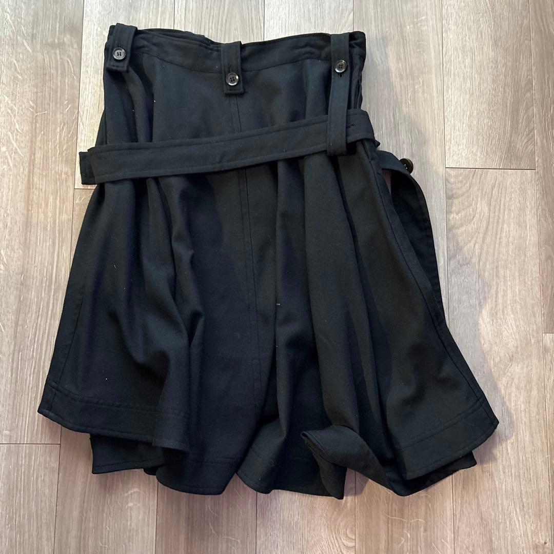Y'sフレアスカート ブラック