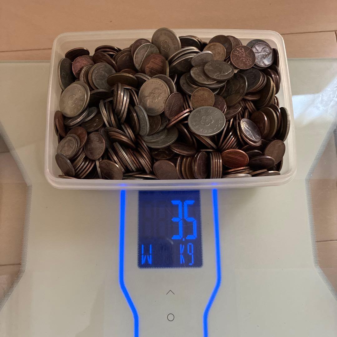 再度 大幅にお値下げしました！ 旧貨幣　外国　まとめ売り約3.5kg