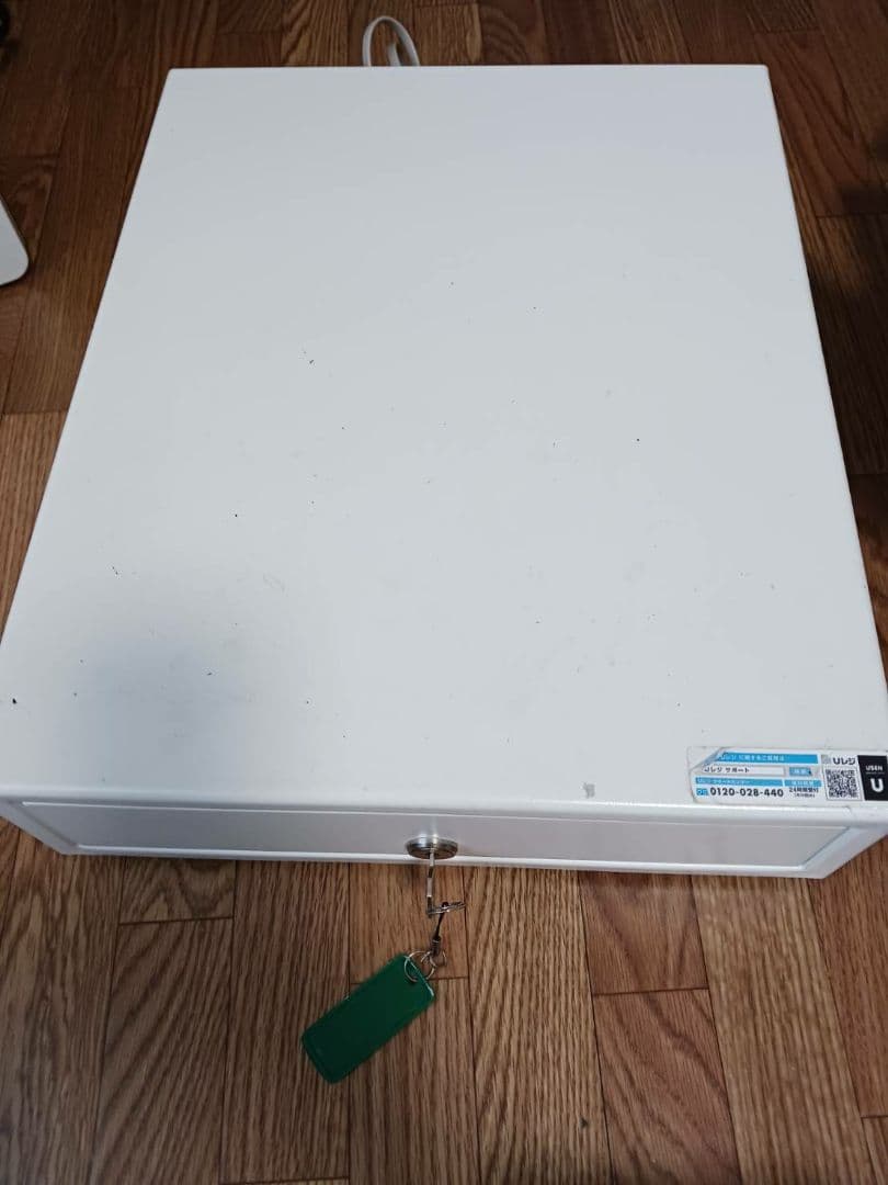 USENレジ　Uレジ　キャッシュドロア　& プリンターセット ホワイト 鍵付き