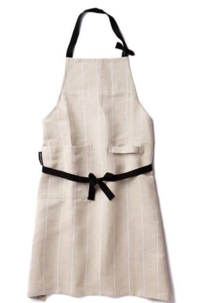 82.DEAN & DELUCA　ジャガードストライプエプロンホワイトです