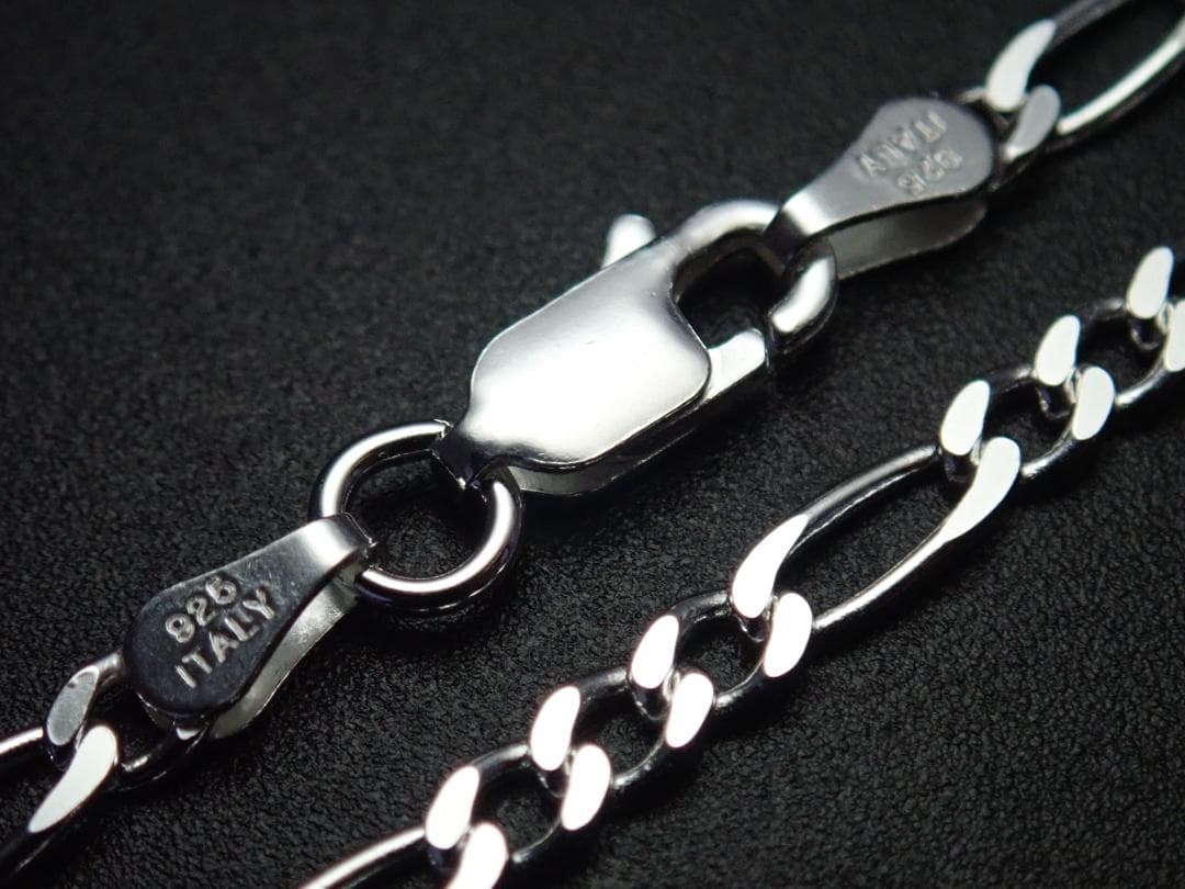 60㎝幅3㎜【フィガロ】 イタリアン シルバー925 ネックレス