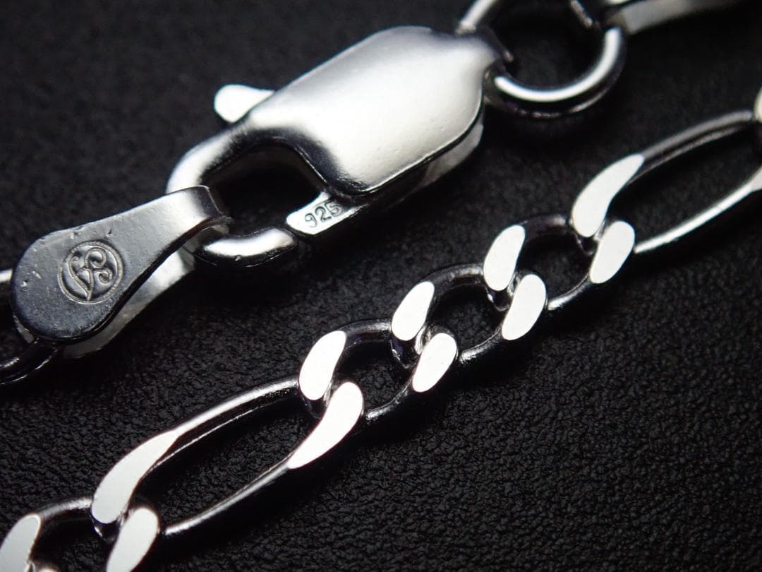 60㎝幅3㎜【フィガロ】 イタリアン シルバー925 ネックレス