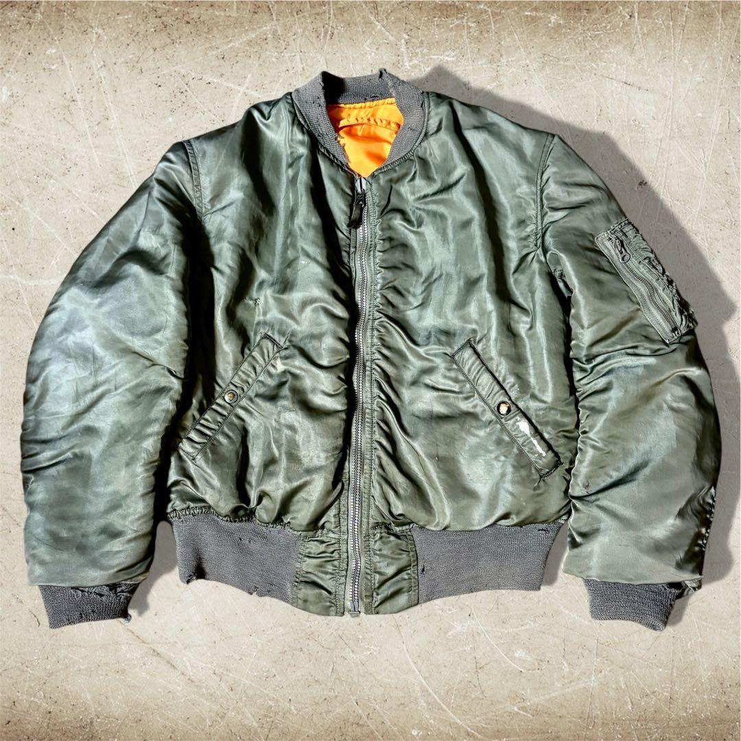 60s 実物 米軍 MA-1 ALPHA社製 1964年 CC クラウンジッパー