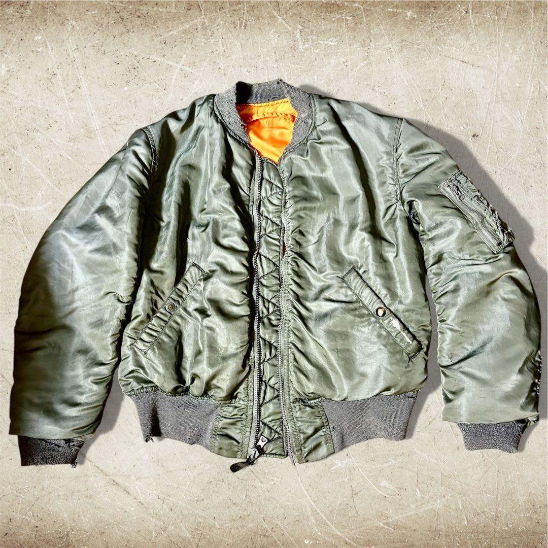 60s 実物 米軍 MA-1 ALPHA社製 1964年 CC クラウンジッパー