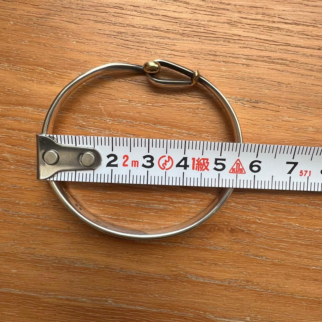 箱付ジョージジェンセン TORUN バングル 18K × シルバー925 XS