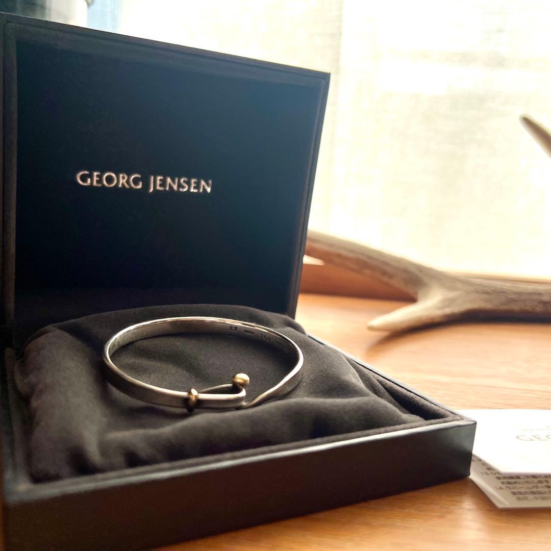 箱付ジョージジェンセン TORUN バングル 18K × シルバー925 XS