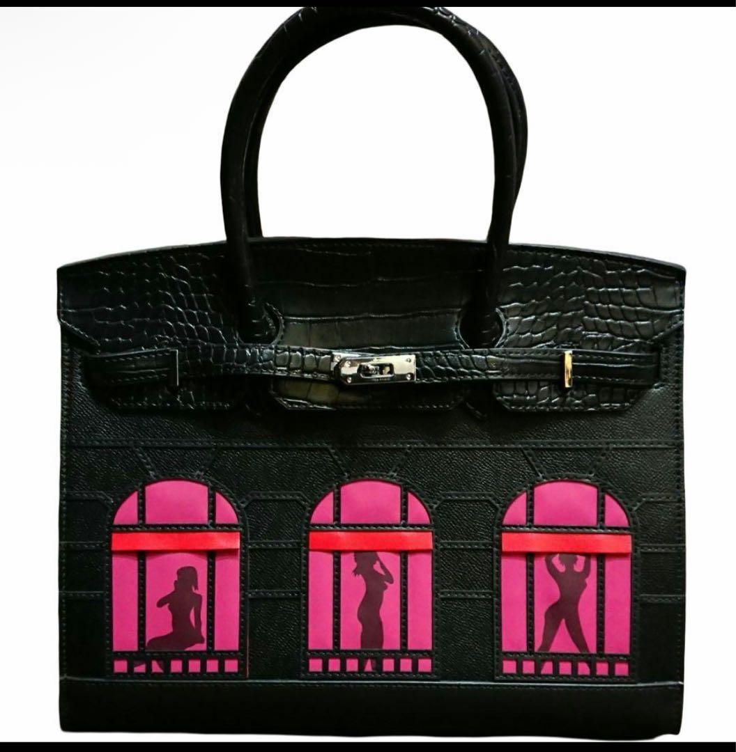 ヘルペスバッキン レザーハンドバッグ