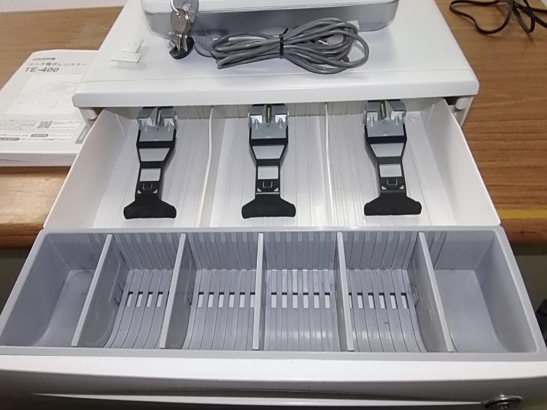 ケーブル付228領収書設定無料カシオTE-400インボイスレジスターSDカード