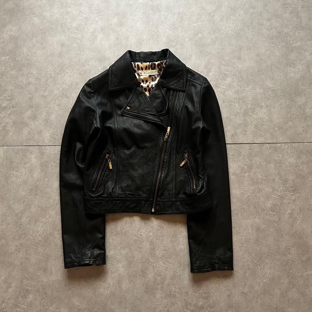 ジャケット・アウター grunge riders leather jacket y2k black