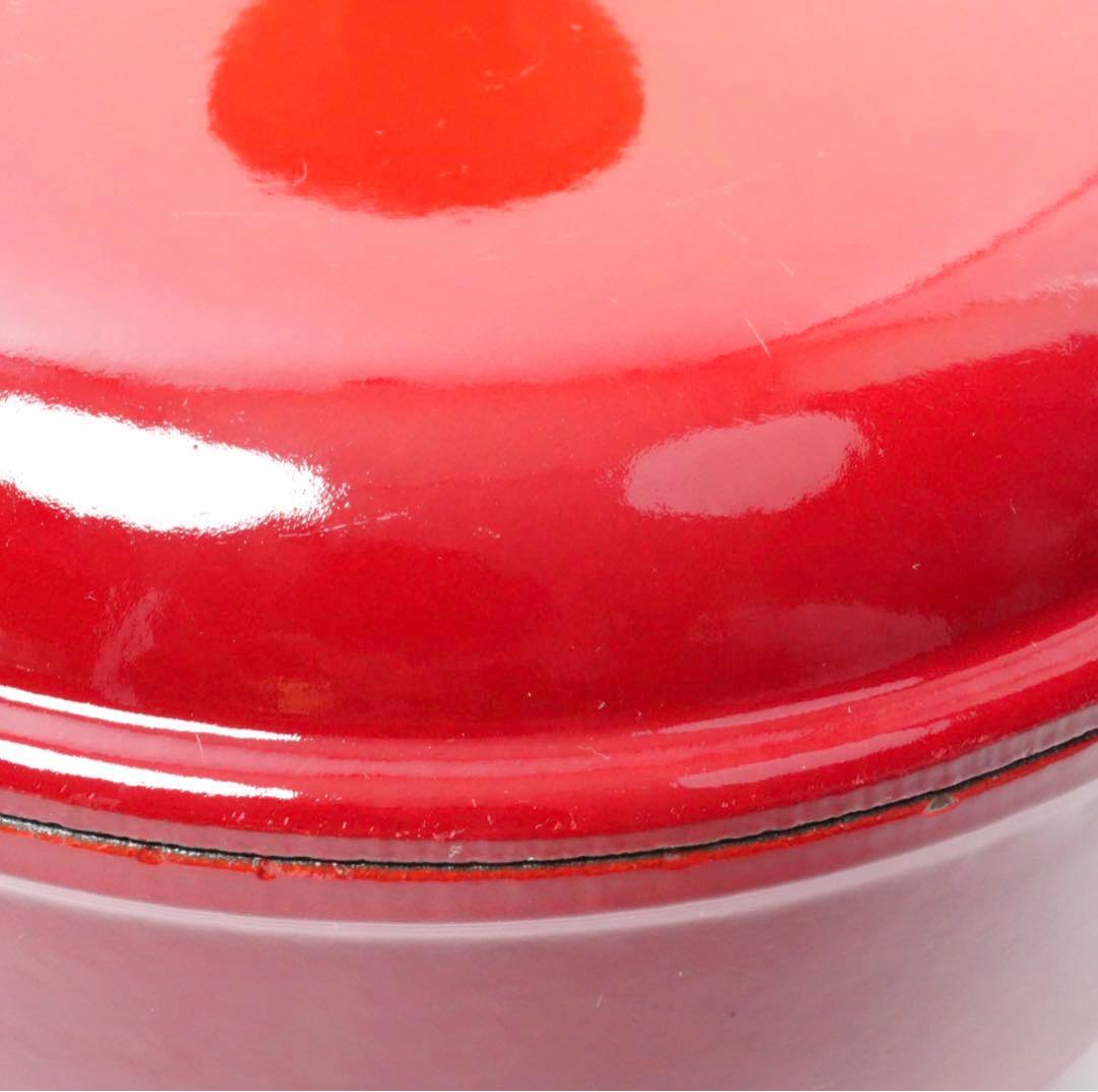 LE CREUSET　ココット ロンド チェリーレッド　20cm ママシリーズ