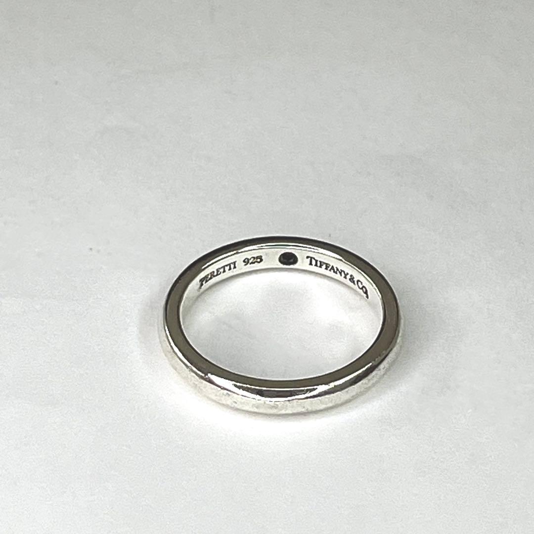 美品 ティファニー スタッキングバンド ルビー リング 9号 シルバー925
