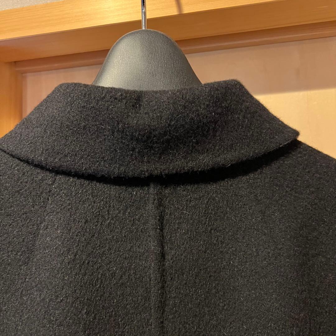 バーバリーロンドン ロングコート ノバチェック カシミヤ 黒　40サイズ