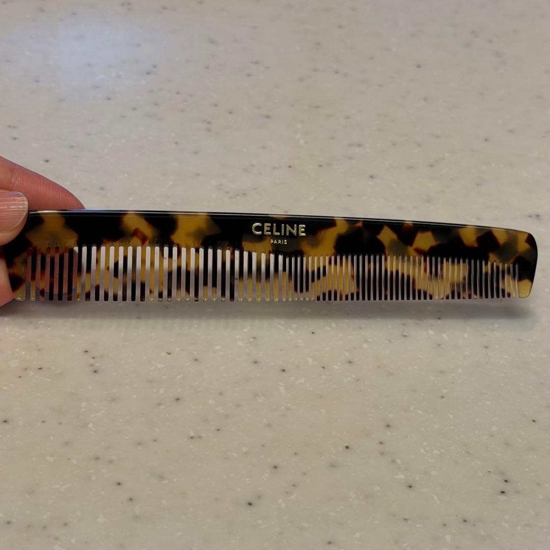 【新品・未使用】ケース付きヘアコーム/ナチュラルカーフスキン タン
