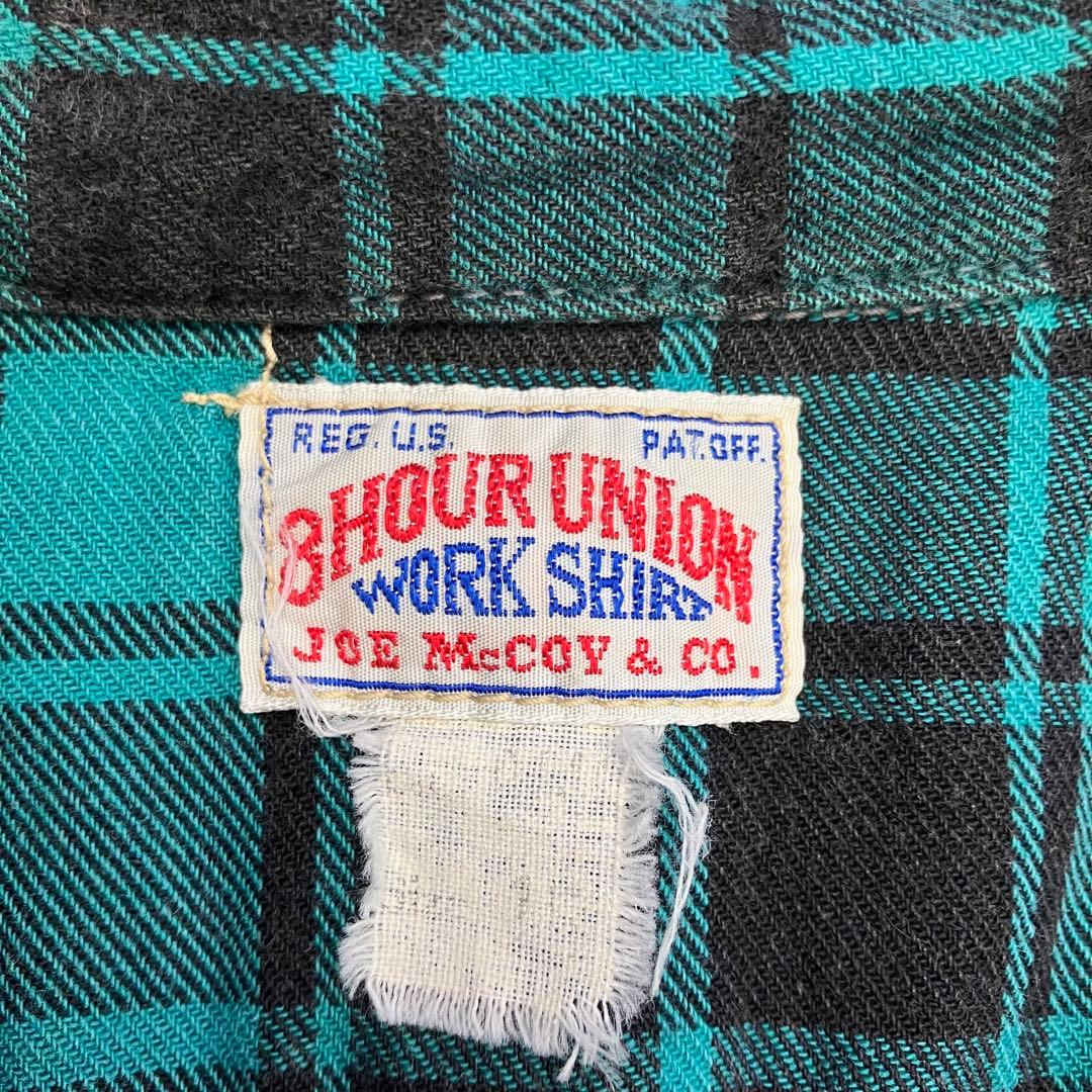 JOE MCCOY フランネルシャツ ブルー VINTAGE リアルマッコイズ