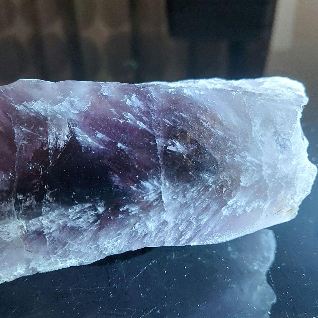 アメジスト 濃紫が綺麗✨ 大きな紫水晶 原石1面磨き556