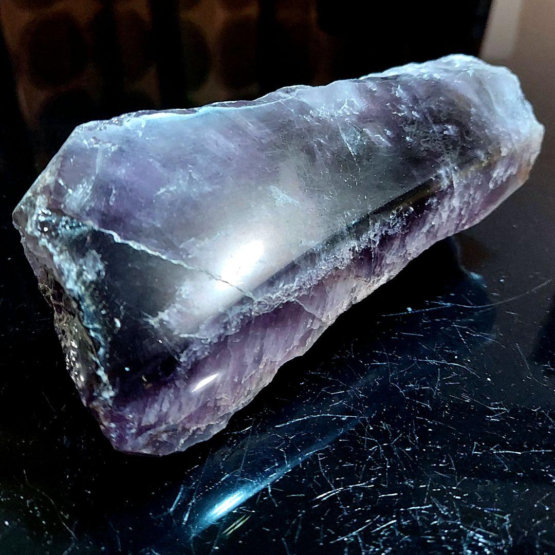 アメジスト 濃紫が綺麗✨ 大きな紫水晶 原石1面磨き556