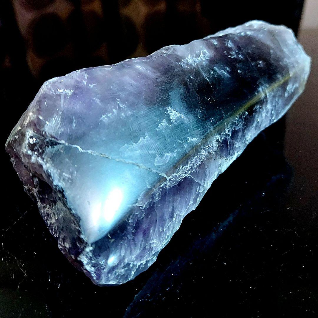 アメジスト 濃紫が綺麗✨ 大きな紫水晶 原石1面磨き556